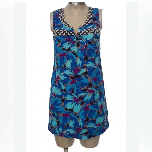 Free People Hibiscus Floral Pattern Dress Size 2. Lined, side zipper closure. - Picture 1 of 7